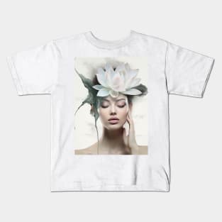 Lotus flower girl Kids T-Shirt